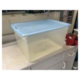 Clear plastic tote and lid