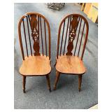 2- oak chairs