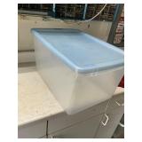 Clear plastic tote and lid