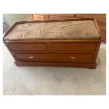 Padded hope chest - real wood