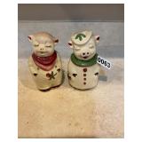 Vintage Pig Salt/ Pepper shakers- Shawnee