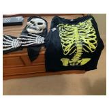 Glow in dark mask, gloves, shirt