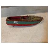 Vintage metal toy boat