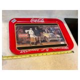 1987 Coca Cola metal tray Touring Car