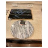 Marble Lazy Susan and glass cutting board
