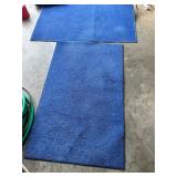 2- blue rugs 3 x 5