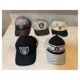 6- Oakland Raiders ball caps