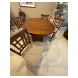 Oak table and four chairs