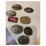 8- assorted belt buckles