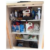 Cabinet of cleaners and supplies