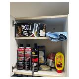 Car wax, rags, polish