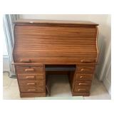 Oak roll top desk no key