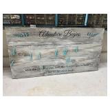 Adventure begins wooden sign