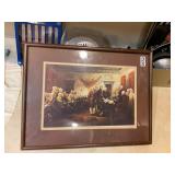 Framed declaration of independence picture