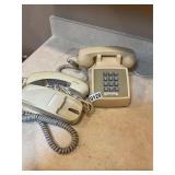 2- vintage push button phones
