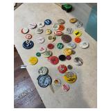 40- assorted pins / buttons