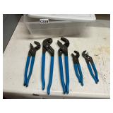 5- channel lock pliers