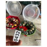 2- wreaths and wreath holders