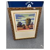 Framed trees, and skyline picture