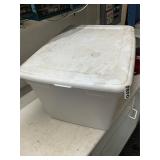 Clear plastic tote and lid