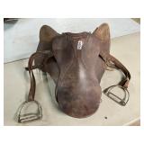 English Leather riding saddle