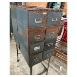 16 metal drawers with table