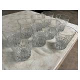 9- crystal cocktail glasses