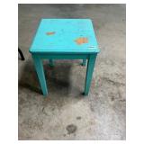 Blue wooden table