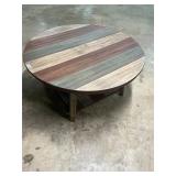 Round colorful coffee table