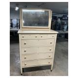 Vintage chest of drawers with mirror