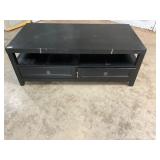 Black coffee table with drawers