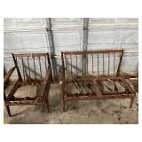 Vintage 2 piece wooden patio set