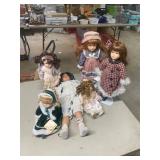 6 Porcelain dolls