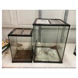 2 Glass aquariums