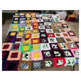 Machined Sewn quilt topper 80 x 94