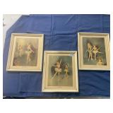 Three Donald Art Co. ballerina pictures