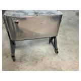 Stainless rolling ice chest cooler