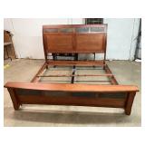 King size sleigh style bed, rails, slats