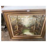 Oil painting outdoor scene