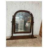 Vintage wooden dresser mirror