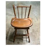 Vintage wooden high chair