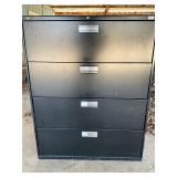 Large metal 4 drawer file,cabinet with keys