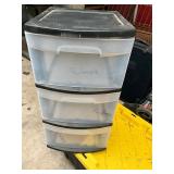 3 drawer plastic storage bin