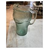 Large Coca Cola glass pitcher
