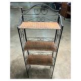 Metal and wicker shelf