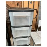 3 drawer plastic storage bin