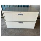 2 drawer file cabinet - no key