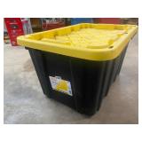 Yellow/black HDX 27 gallon tote