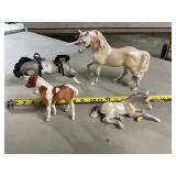 4- Breyer stamped horses - sizes in pics
