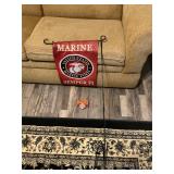 Marine yard flag and belt buckle